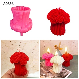 Букет роз на День святого Валентина, силиконовые формы своими руками, формы для изготовления ароматических свечей, форма для ароматерапевтической свечи