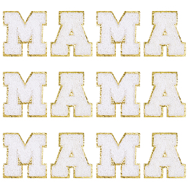 12 шт. 2 стили полиэстер вышивка нить приклеивание/пришивание заплаток, аппликации из ткани, буква а/м