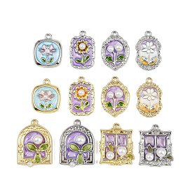 Подвески из эмали и сплава, с абс пластмассовыми шариками, стойки покрытие, без кадмия и без свинца