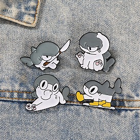 Shark Enamel Pins, Alloy Enamel Brooches for Backpack Clothes