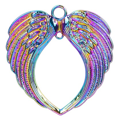 Heart-shaped Wings Christmas Tree Memorial Pendant Metal Ornament Pendant Specially For Colored Alloy Accessories