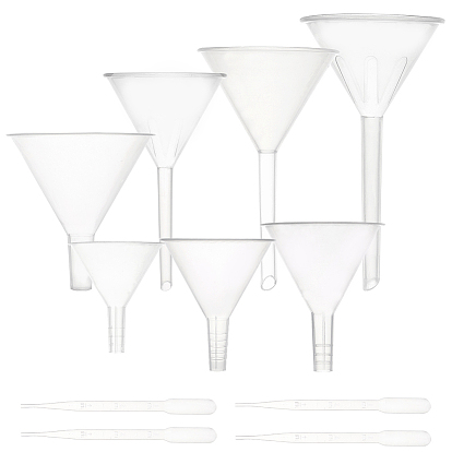 DIY Kits, with Plastic Funnel Hopper, for Water Bottle Liquid Transfer and 3ML Disposable Plastic Dropper