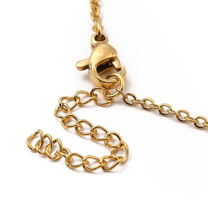 CCB Pearl & Enamel Evil Eye Beaded Link Anklet, Golden 304 Stainless Steel Charms Anklet for Women