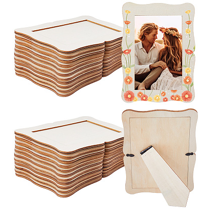 Подставка для фоторамки из необработанного дерева, прямоугольные