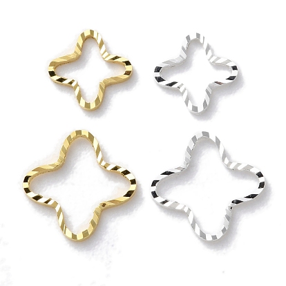 Латунные соединительные колечки, без кадмия и без свинца, текстурированная звезда