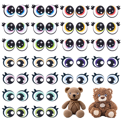 24 пары 12 стили фетровые поделки кукольные глаза, для поделок куклы игрушки кукольные плюшевые животные изготовление