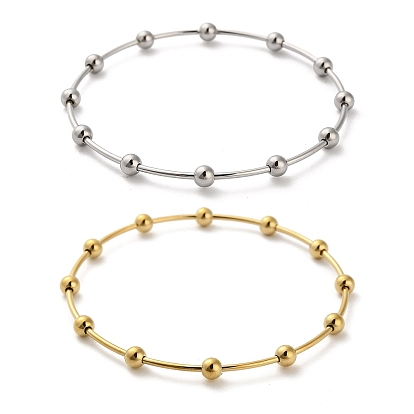 304 браслеты из нержавеющей стали для женщин, круглый шар
