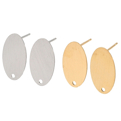 316 Выводы серьги из нержавеющей стали шпилька, овальные, ионное покрытие (ip)