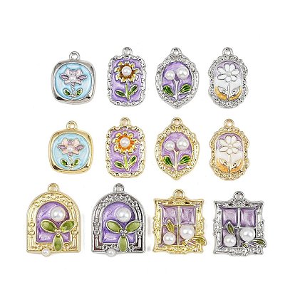 Подвески из эмали и сплава, с абс пластмассовыми шариками, стойки покрытие, без кадмия и без свинца