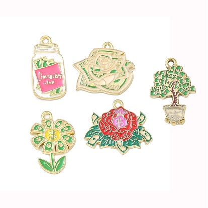 Подвески из эмали и сплава, золотые