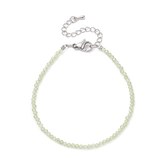 Natural Olive Quartz Round Beaded Bracelets