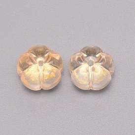 Autumn Theme Transparent Glass Beads, Pumpkin