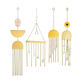 Glass Wind Chimes, Metal Hanging Home Decorations