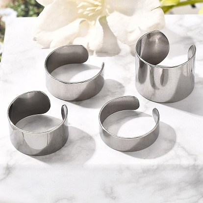 316 открытые манжетные кольца из хирургической нержавеющей стали, широкие кольца для женщин