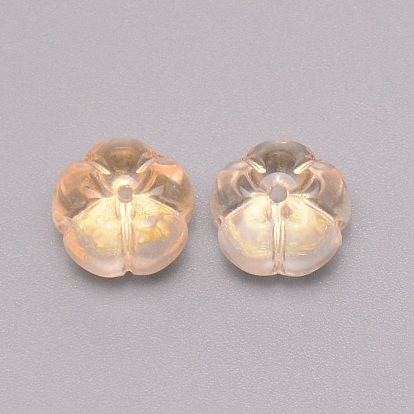 Autumn Theme Transparent Glass Beads, Pumpkin