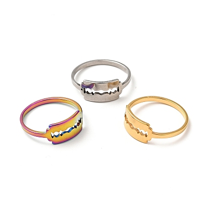 201 Stainless Steel Blade Finger Ring for Women
