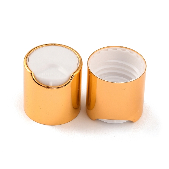 Aluminized Plastic Press Caps, Replacement Disc Top, Dispensing Lotion Bottle Closure, Column