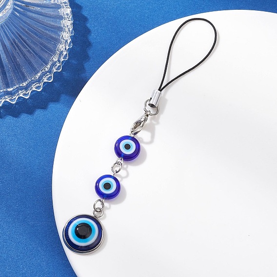 Подвеска ручной работы с лэмпворком и смоляными ремешками для мобильных телефонов, платина