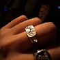 Anillos de aleación para los hombres, rectángulo con sol