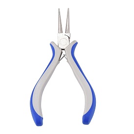 5 inch Carbon Steel Round Nose Pliers, for Crafting and Repair, Jewelry Making Supplies, Rustless, Ferronickel, 125mm