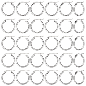 30 пары 304 серьги-кольца из нержавеющей стали, кольцо