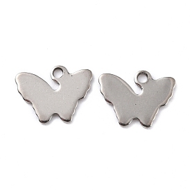 201 Stainless Steel Charms, Butterfly