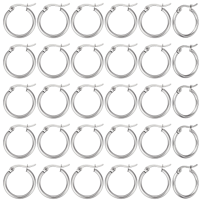 30 пары 304 серьги-кольца из нержавеющей стали, кольцо