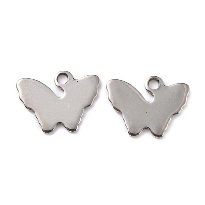 201 Stainless Steel Charms, Butterfly