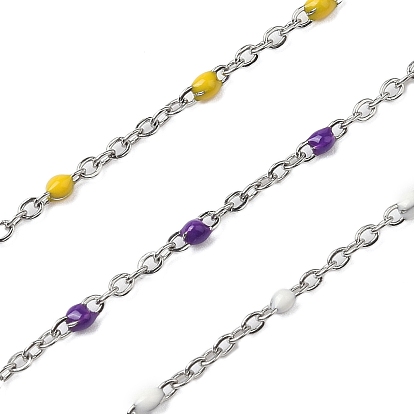 304 цепи эмалированные из нержавеющей стали, несварные, с катушкой, цвет нержавеющей стали