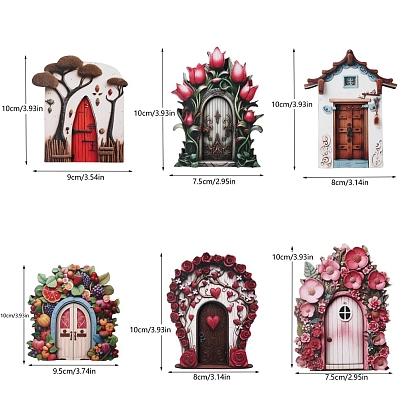 Украшения для деревянных дверей, миниатюрная волшебная дверь на елку, для дома, садовые украшения, дверь