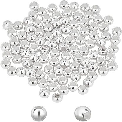 100Pcs 304 Stainless Steel Beads, Round