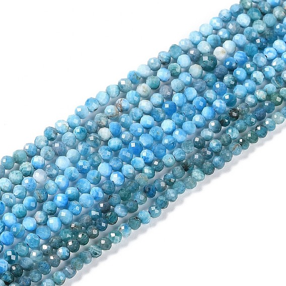 Природного апатита нитей бисера, граненые, круглые