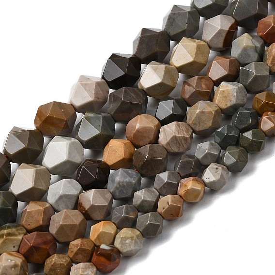 Натуральные нити из бисера пикассо, звезды вырезать круглые бусы, граненые