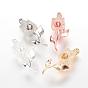 Brass Locket Pendants, Cage Pendants, Cadmium Free & Nickel Free & Lead Free, Flower