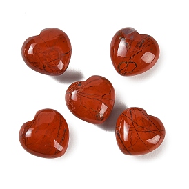 Natural Red Jasper Heart Love Stone, Healing Pocket Palm Stone for Reiki Balancing