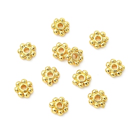 SHEGRACE Brass Spacer Beads, Flower, Cadmium Free & Nickel Free & Lead Free