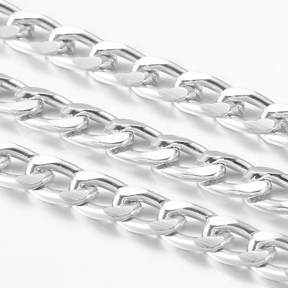 Алюминиевые скрученные цепи , несварные, овальные, 9x5x1.5 мм