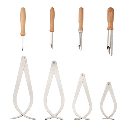 Наборы инструментов, с суппортом из сплава с гнутой ножкой, глиняная скульптура, керамические измерительные инструменты и круглые штампы из нержавеющей стали, художественные инструменты