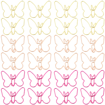 60 шт 3 цвета железные скрепки, скрепки-бабочки, забавные закладки маркировочные клипы