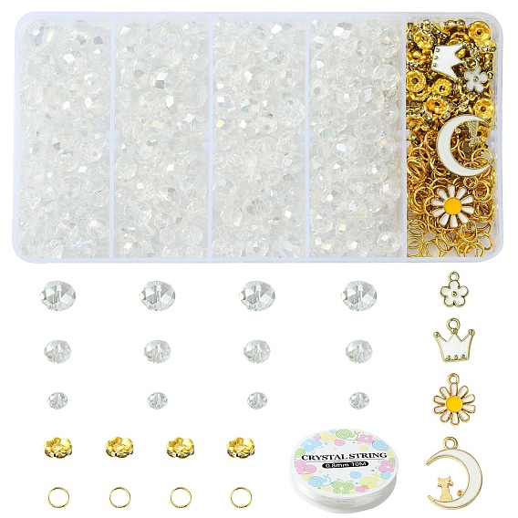 Набор украшений из гальванического стекла своими руками, браслеты, стеклянные бусины