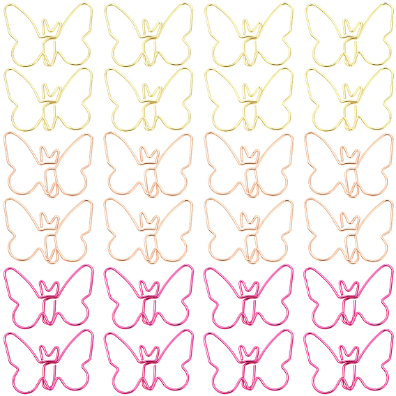 60 шт 3 цвета железные скрепки, скрепки-бабочки, забавные закладки маркировочные клипы