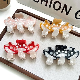 Mushroom Cellulose Acetate Claw Hair Clips, Hair Accessories for Women & Girls