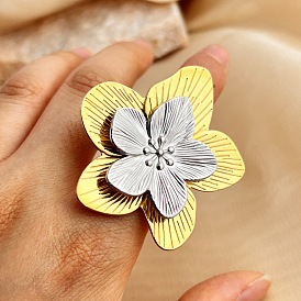 Цветок 304 перстни из нержавеющей стали, Кольца для женщин