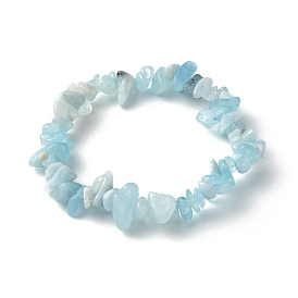 Natural Mixed Stone Chip Beads Stretch Bracelets for Kid