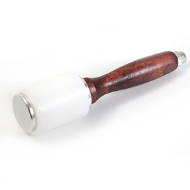 Maillet de marteau de découpage en cuir, avec tête de marteau en nylon et manche en bois de santal, pour coudre l'outil d'artisanat en cuir