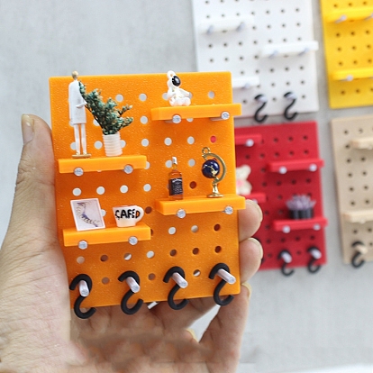 Пластиковые настенные перфорированные миниатюрные украшения, аксессуары для домашнего кукольного домика с микро-ландшафтом, притворяясь опорными украшениями