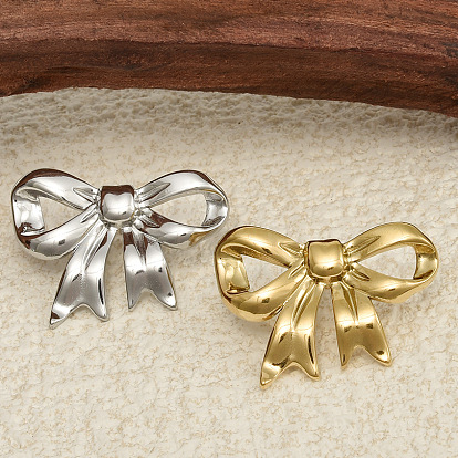 304 серьги-гвоздики в виде банта из нержавеющей стали для женщин, элегантный и уникальный дизайн