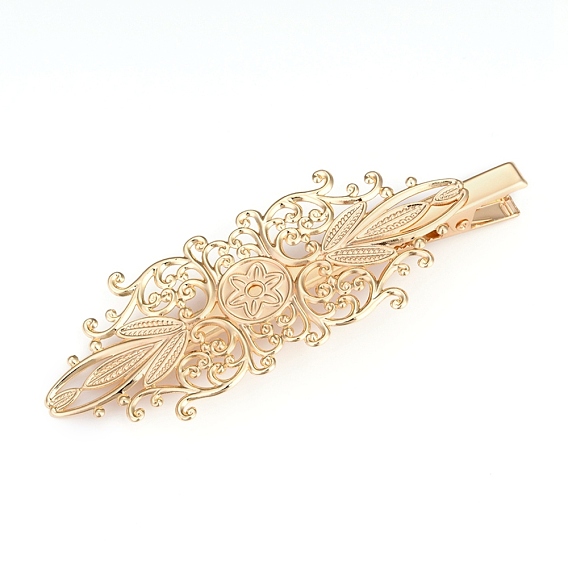 Латунные зажимы волос аллигатора, долговечный, цветок