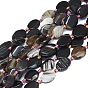 Natural Banded Agate/Striped Agate Beads Strands, Dyed & Heated, Twisted Teardrop