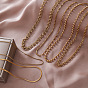 European 304 Stainless Steel Chain Necklaces for Women, Golden